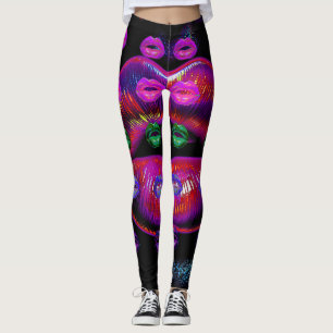 Cyber Venus Lippen - My Lips R 4 U. Multipliziert Leggings