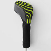 Cyber Volt Psychedelic Wavy Electric Lime Golf Headcover (angewinkelt)