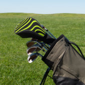 Cyber Volt Psychedelic Wavy Electric Lime Golf Headcover (In SItu)