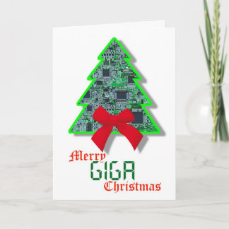 Cyber-Weihnachtskarte Feiertagskarte
