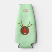 Cyber Weihnachtsmann Custom Bottle Cooler Flaschenkühler (Vorderseite)
