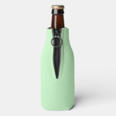 Cyber Weihnachtsmann Custom Bottle Cooler Flaschenkühler (Flasche Rückseite)