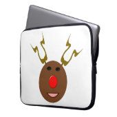 Cyber Weihnachtsschläfer Laptopschutzhülle (Vorderseite Links)