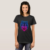 Cyber Wolf For Animal Lovers And Birthday And Birt T-Shirt (Vorne ganz)