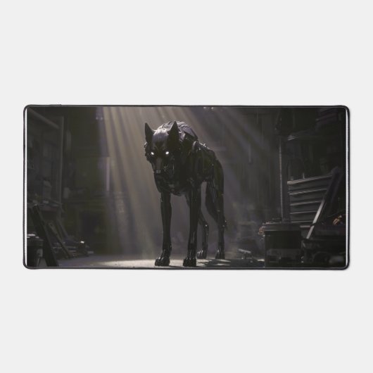 Cyber Wolf Gaming Mousepad Schreibtischunterlage (Vorderseite)
