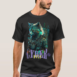 Cyber Wolf Graphic T - Shirt