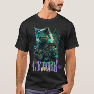 Cyber Wolf Graphic T - Shirt
