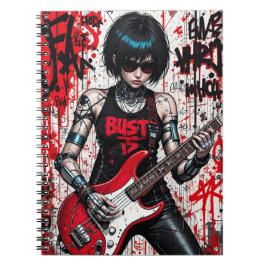 CyberBass Rebellion Spiralheft Notizblock