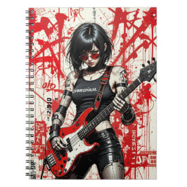CyberBass Rebellion Spiralheft Notizblock