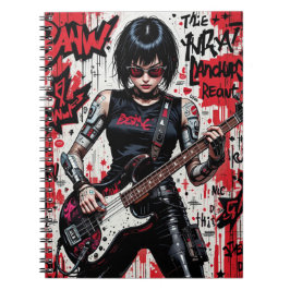 CyberBass Rebellion Spiralheft Notizblock