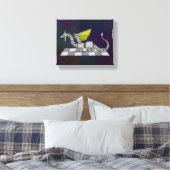 Cyberdrache Leinwanddruck (Insitu (Schlafzimmer))