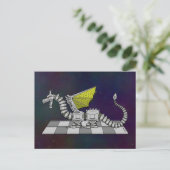 Cyberdrache Postkarte (Stehend Vorderseite)