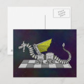 Cyberdrache Postkarte (Vorne/Hinten)