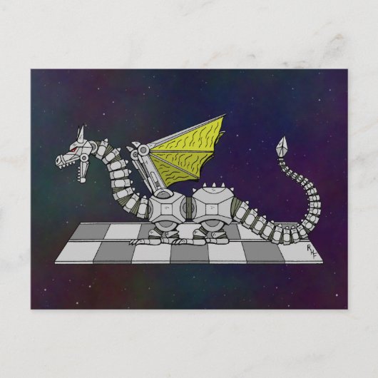 Cyberdrache Postkarte (Vorderseite)