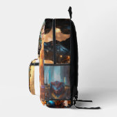 Cyberflash: Tiger Tech Ride Print Cut Sew Backpack Bedruckter Rucksack (Rechts)