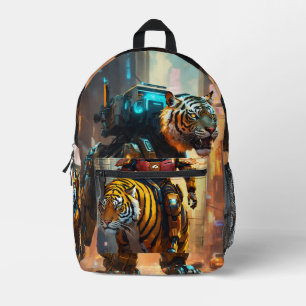 Cyberflash: Tiger Tech Ride Print Cut Sew Backpack Bedruckter Rucksack