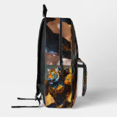Cyberflash: Tiger Tech Ride Print Cut Sew Backpack Bedruckter Rucksack (Links)