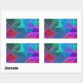 Cybergitter: Ein Lichtspektrum Rechteckiger Aufkleber (Blatt)