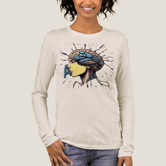 Cyberhirn** Tri-Blend Shirt (Vorderseite)