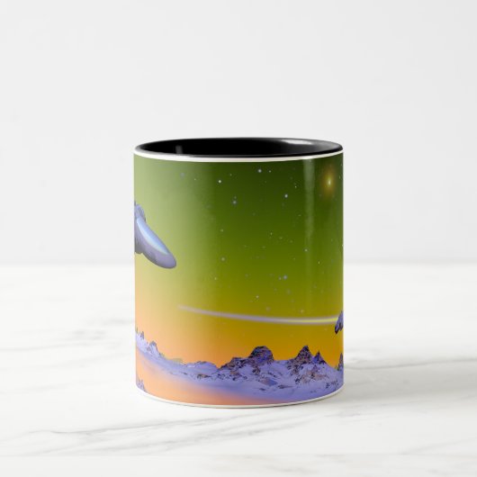 Cyberian Flug-Tasse Zweifarbige Tasse (Mittel)