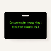 Cyberkonferenz & InfoSec Business - Sperren & Code Ausweis (Rückseite)