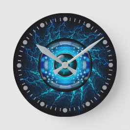 Cyberkreuz Runde Wanduhr