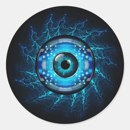 Cyberkreuz Runder Aufkleber (Vorderseite)