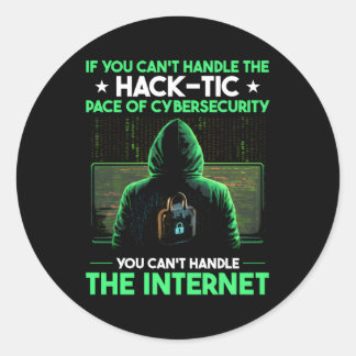 Cyberkrieger für den Spezialisten für Cybersicherh Runder Aufkleber
