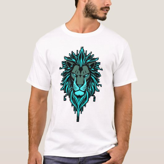 „CyberLion – Die Zukunft hat eine Mähne“ T-Shirt (Vorderseite)