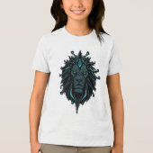 „CyberLion – Die Zukunft hat eine Mähne“ Tri-Blend Shirt (Vorderseite)