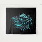 „CyberLion – Die Zukunft hat eine Mähne“ Wandteppich (Vorderseite (Horizontal))