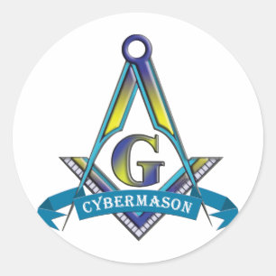 CYBERMASONEN RUNDER AUFKLEBER
