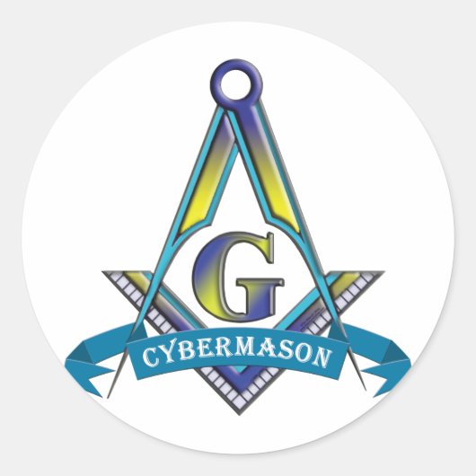 CYBERMASONS RUNDER AUFKLEBER (Vorderseite)