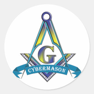 CYBERMASONS RUNDER AUFKLEBER