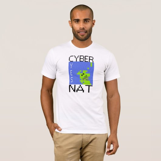 CYBERNAT helles T-Shirt (Vorne ganz)