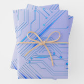 Cybernetic Blue Chip Motherboard Geschenkpapier Set (Beispiel)