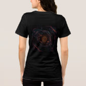 Cybernetic Core: Intricate, zirkulierende Muster Tri-Blend Shirt (Rückseite)