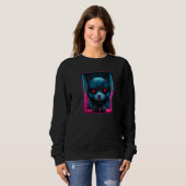 Cybernetic Cyborg Cyberpunk Cat   Sweatshirt (Vorne ganz)
