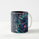 Cybernetic Dreamscape Zweifarbige Tasse (VorderseiteRechts)