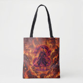 Cybernetic Fire Samurai & Drache Tasche (Vorderseite)