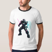 Cybernetic Gladiator – Neon Blade Warrior T-Shirt (Vorderseite)