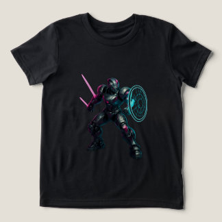 Cybernetic Gladiator – Neon Blade Warrior Tri-Blend Shirt
