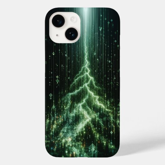 Cybernetic Lightning Bolt Phone Case - Glowing  (Rückseite)
