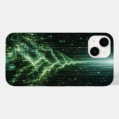 Cybernetic Lightning Bolt Phone Case - Glowing  (Rückseite (Horizontal))