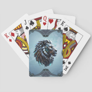 Cybernetic Lion Die Verschmelzung von Power und Te Spielkarten