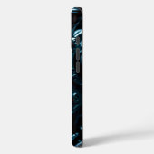 Cybernetic Oni Mask with Glowing Blue Eyes - Futur Case-Mate iPhone Hülle (Rückseite / Links)