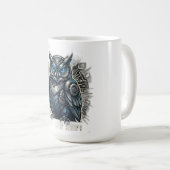 Cybernetic Owl Vision T-Shirt Kaffeetasse (VorderseiteRechts)