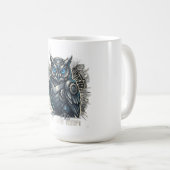 Cybernetic Owl Vision T-Shirt Kaffeetasse (VorderseiteRechts)