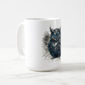 Cybernetic Owl Vision T-Shirt Kaffeetasse (Vorderseite Links)