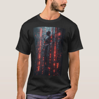 Cybernetic Sentinel: Ein futuristischer Android T-Shirt